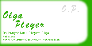 olga pleyer business card